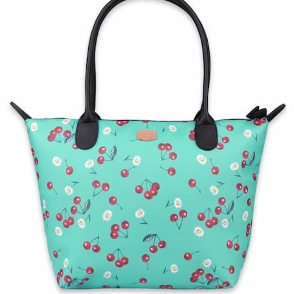 Liquor Brand Daisy Cherry Green Totebag Purse